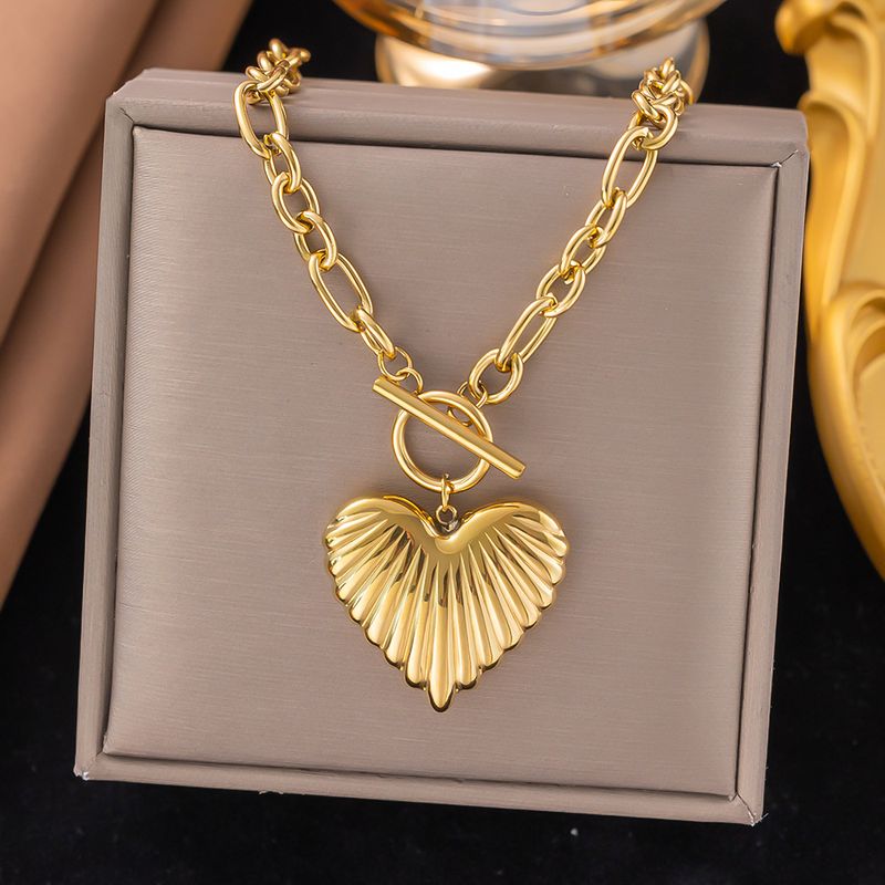 INS Echt verguld Dagelijkse Trend Eenvoudige OT Gesp Hart Mode Veelzijdige Ketting_voghion.com