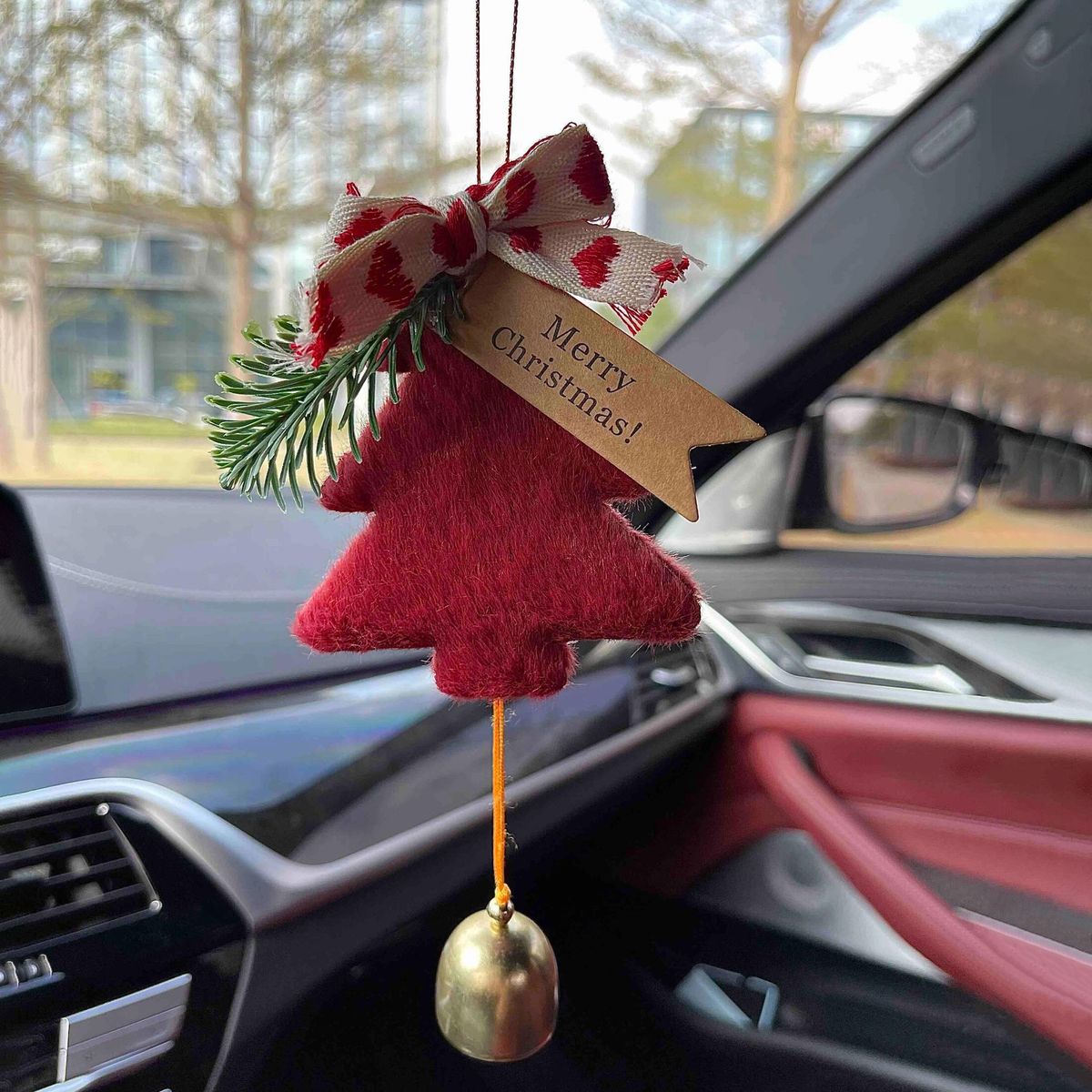 Χριστουγεννιάτικο δέντρο, κρεμαστό δώρο, χειροποίητο μενταγιόν καθρέφτη οπισθοπορείας, διακόσμηση μεταφοράς αυτοκινήτου, νέο μοντέλο 2024_voghion.com