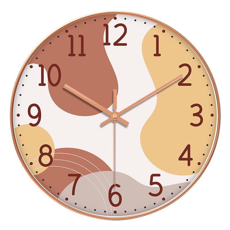 Nowy abstrakcyjny, cichy zegar ścienny Morandi do salonu i sypialni, prosty kwarcowy zegar z gwiazdami internetu_voghion.com