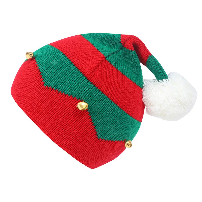 Parent-child hat autumn and winter new Christmas hat bell knitted wool hat Halloween gift Christmas hat_voghion.com