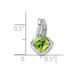 14k White Gold Peridot And Diamond Chain Slide Pendant_voghion.com