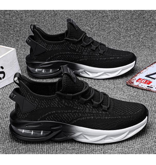 Ongeëvenaarde kwaliteit Herfst Nieuwe Air Cushion Schokabsorberende hardloopschoenen met kleurblokkering Sport Heren Ademend Casual Schoenen Antislip Lichtgewicht_voghion.com