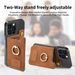 TechGlobe Multifunctional Magnetic Left-Right Flip Cover Case With Nameplate Wallet Clip Gift Storage Card Holder_voghion.com