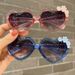Ropa para niños Nuevas gafas de sol transparentes para niños Gafas de sol para niños con forma de corazón de melocotón Gafas de sol para niños con tendencia de moda floral 61021_voghion.com