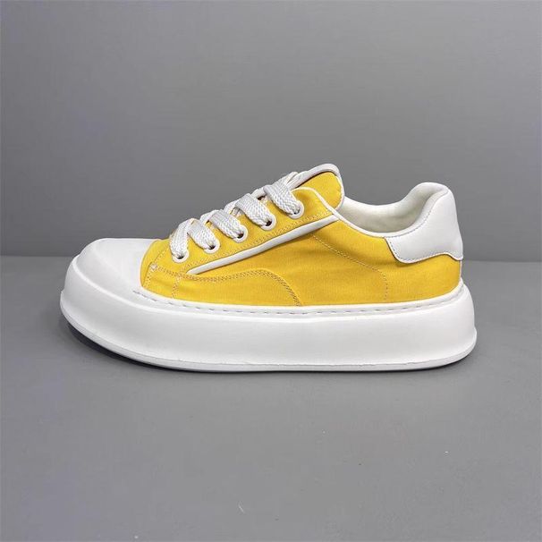 Scarpe da uomo in tela con lacci, traspiranti, versatili, alla moda, casual, alla moda, resistenti all'usura, con suola morbida, primavera 2025_voghion.com