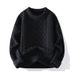 Sweater men's autumn and winter new loose round neck pullover with diamond grid lazy style couple's versatile solid_voghion.com