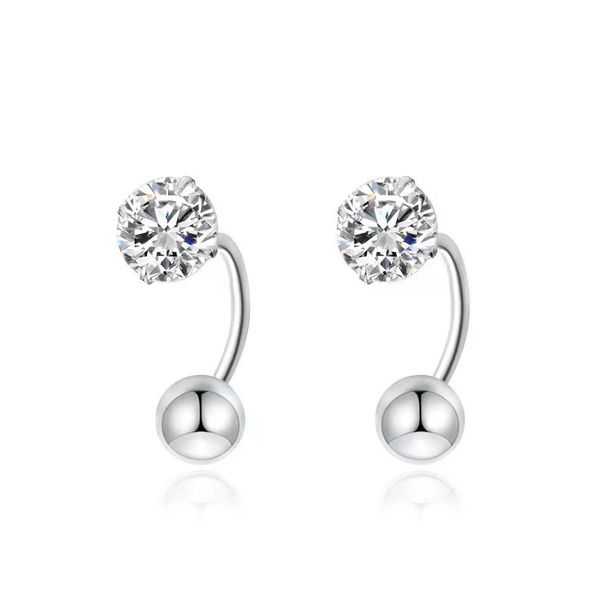 Orecchini a cerchio piccoli con borchie in osso super lucide per donna, nuovi gioielli da piercing all'orecchio a vite 2024_voghion.com