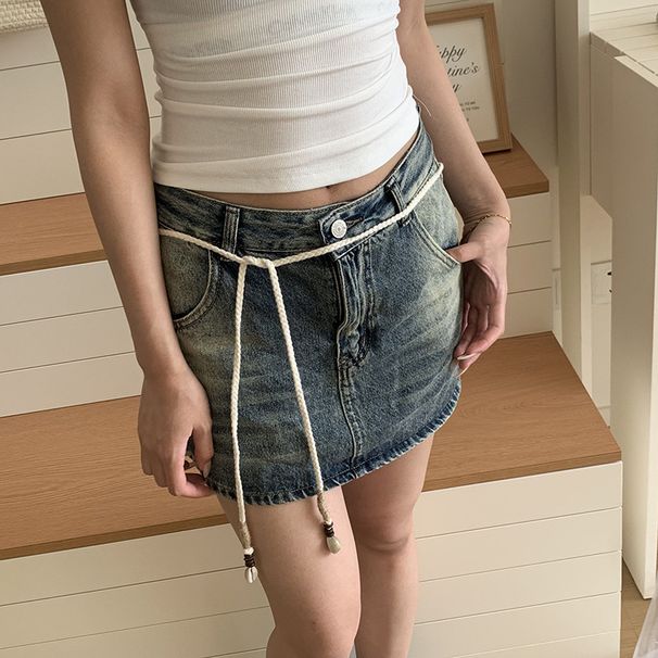 Gestrickte Kette im Bohemian-Stil, neues dekoratives Design, Sinn für Nischenrock, Zubehör, Taillengürtel, gewebt_voghion.com