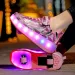 mit Rädern LED-Licht glänzende Rollschuhe Schuhe Kinder Geschenke für Jungen Mädchen Das beste Geschenk für Party Geburtstag Weihnachten_voghion.com