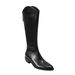 Rear Zip Platform V Cut Pointed Western Cowboy Boot_voghion.com