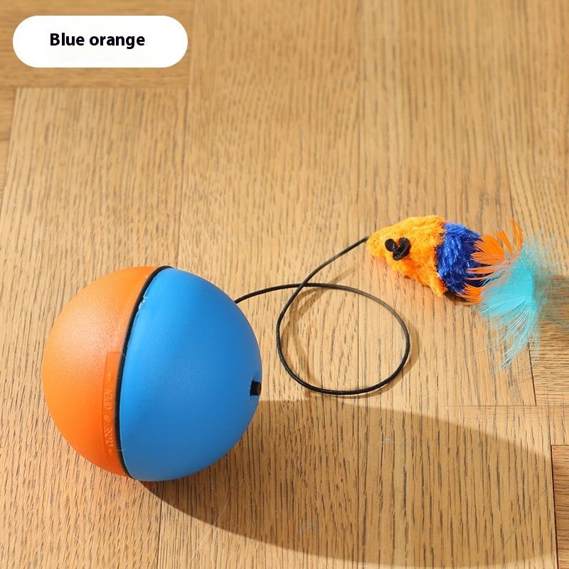 Katzenspielzeug, elektrisch, zum Necken der Katze, automatisch, intelligenter rollender Ball, gegen Verstopfung und bissfest, Selbstunterhaltung_voghion.com