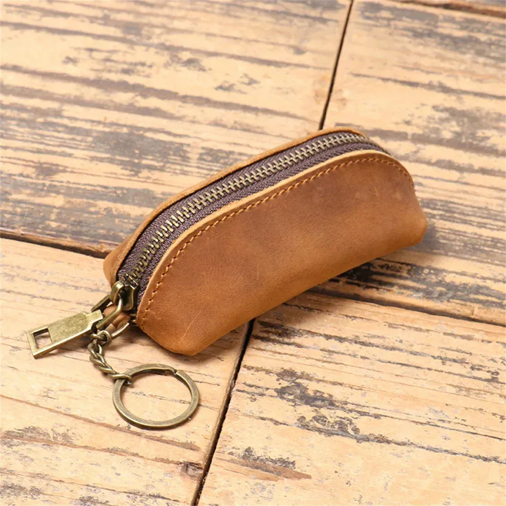 Multifunktionale Organizer-Tasche für Herren und Damen: Autoschlüssel, Kartenetui, modischer Retro-Stil, PU-Leder, robuster Reißverschluss, Münzfach_voghion.com