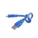 Unbeatable Quality Translucent Blue AM-microAM USB Data Male Connector Car To Mike Mobile Phone Charging Cable_voghion.com