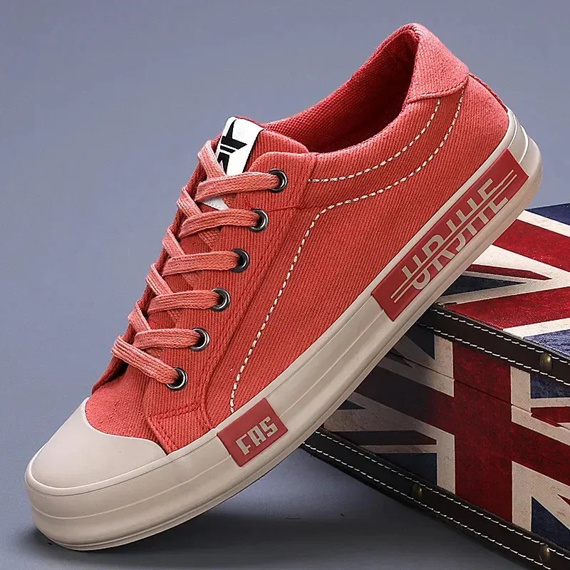 Quality Mens Canvas Fashion Comfortable Men Casual Shoes Breathable Flat Lace Up Outdoor On-slip Male Sneakers 250225_voghion.com