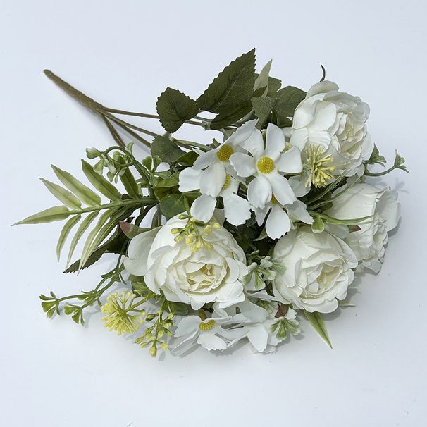 Kunstig blomst peon knopp kunstig bukett kunstig grønn plante kunstig blomst hjem plast dekorative ornamenter_voghion.com