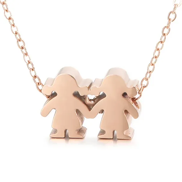 Collana con ciondolo da donna per ragazzo, ragazza, bambino, nome, data, famiglia, in acciaio inossidabile, colore oro, con incisione_voghion.com