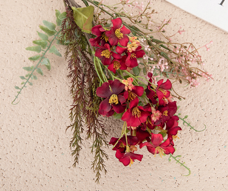 Lächelnder Blumenstrauß mit Blumen Hersteller Hauptdekoration Hochzeitsstrauß Blumenstraße führen Blumenwand künstliche Blume MW24832_voghion.com