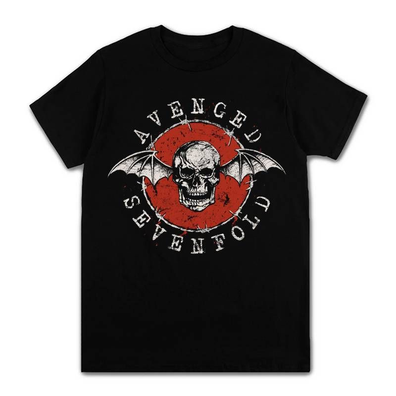 Men Clothes Round Neck T-shirt Avenged Sevenfold Heavy Metal Band Rock Cotton Breathable Print Plus Size Tees_voghion.com