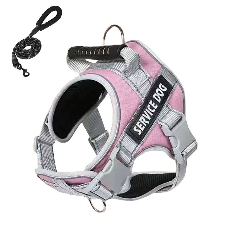 Harnais de poitrine antidéflagrant pour grand chien, laisse de voyage pour chien_voghion.com