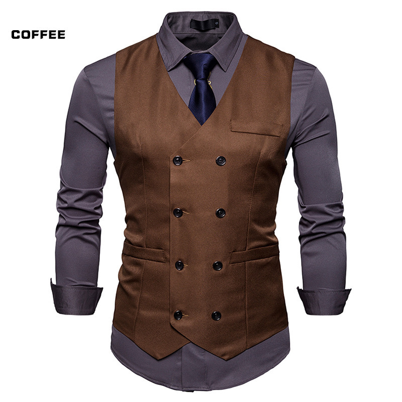 Gilet croisé pour homme, style décontracté, à la mode_voghion.com
