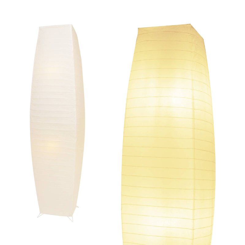 HonoDing Paper Lamp Floor, Japanese Lamp With Rice Paper Lantern Shade, Minimalist Style Corner Floor Lamp For Bedroom, Office& Living Room(1 Pack)_voghion.com