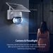 Luz de seguridad SolarCamera 4G: cámara solar para exteriores con reflector activado por movimiento, visión nocturna, resistencia al agua IP66 y almacenamiento en la nube._voghion.com