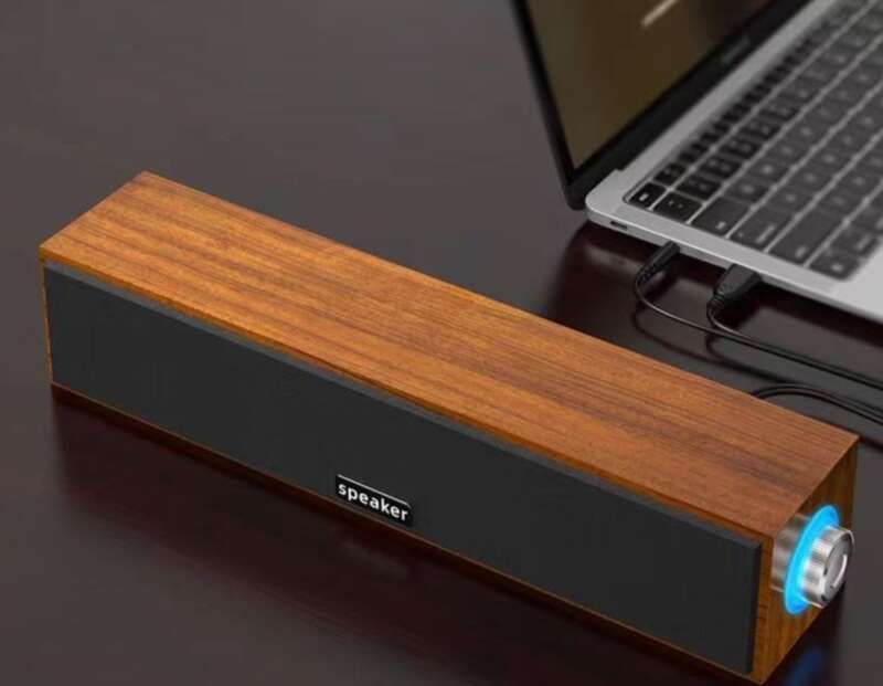 【 11000 Positive Reviews 】 USB Computer Home Laptop, Bluetooth Desktop Wired Small Speaker, Wooden Subwoofer_voghion.com