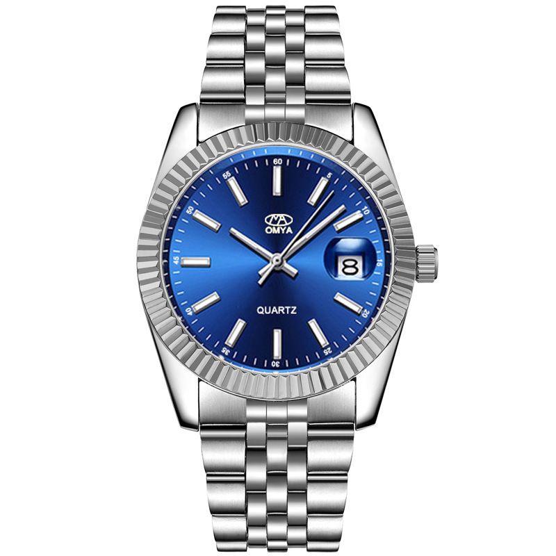 Unisex waterdichte paarhorloges kalenderweergave quartz uurwerk roestvrij staal sporthorlogeset_voghion.com