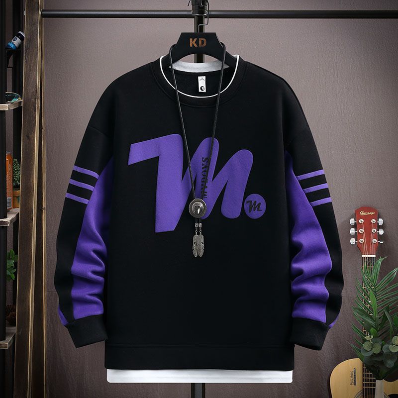 Men's Slim Fit Cotton Crewneck Sweatshirt – Essential Basic Long Sleeve Tee For Casual Streetwear_voghion.com