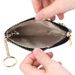 Women's Genuine Leather Coin Purse Simple First Layer Cowhide Zipper Wallet with Key Ring_voghion.com