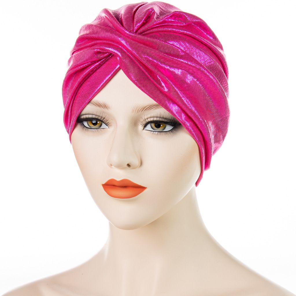 New Headscarf Hat, Hot Selling Cross Border Gold Stamped Twisted Hat, Muslim Turban Bottoming Hat, Need To Order_voghion.com