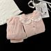 Winter Thick Pajamas with Women's Lace, Simple, Cute, Sweet, and Velvet Warm, Small Fragrant Style Student Home Clothes_voghion.com