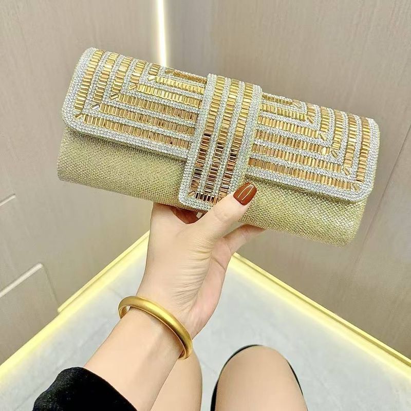 Rhinestone glitter chain dinner clutch for women, dress bag, bridal banquet bag, wedding bag, lady's handbag, dinner bag for women_voghion.com