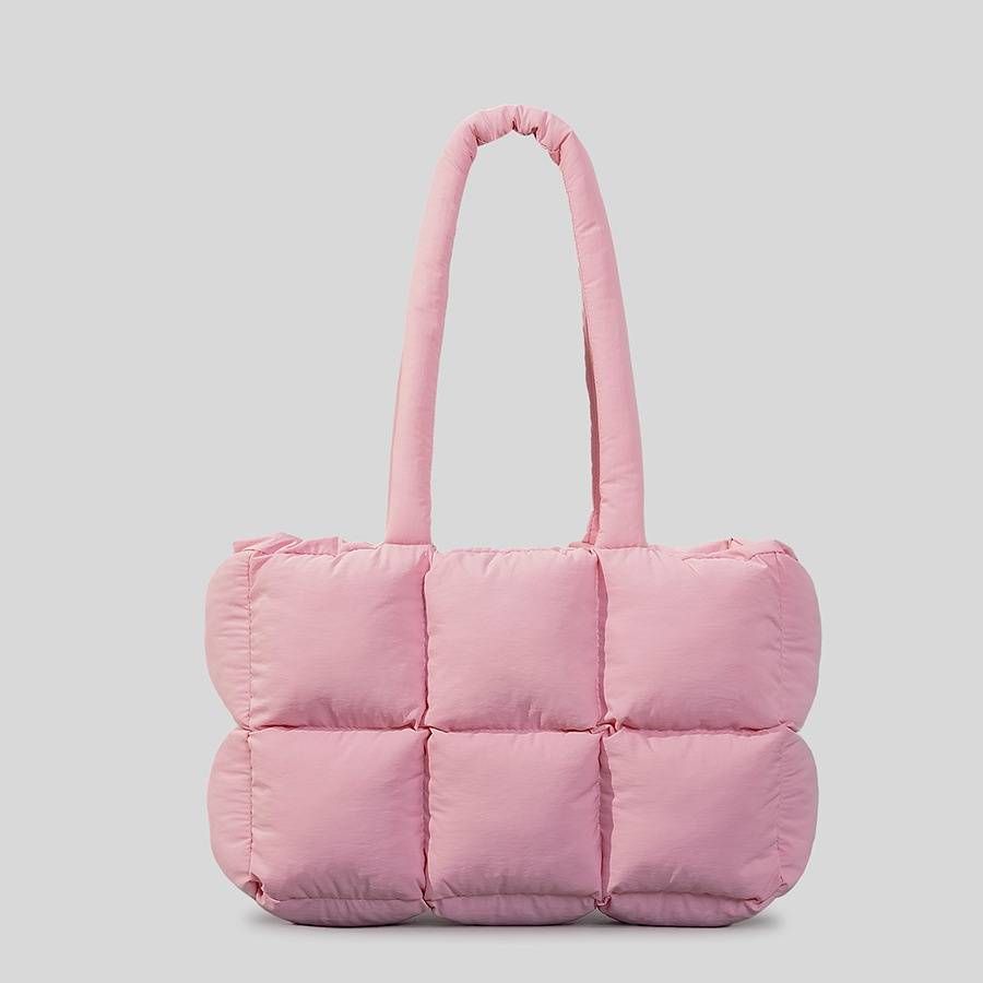 Naisten laukut Pehmeällä täytteellä varustettu puuvillainen untuvakassi Suuren kapasiteetin kevyt puuvillainen vaatekassi_voghion.com