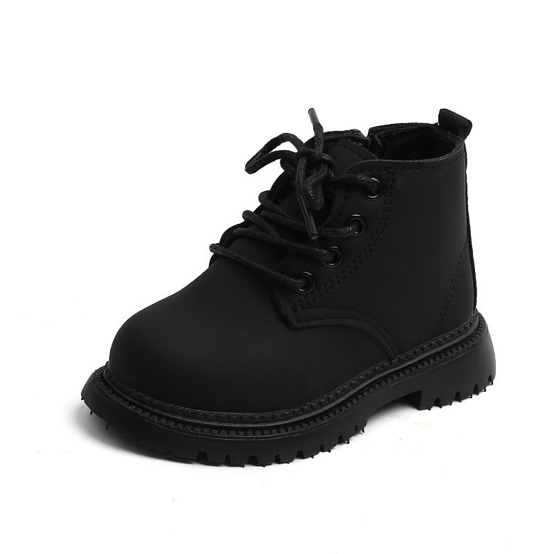 Classic Leather Kids Shoes New Fashion Children Short Boots Non-Slip Footwear Cozy Warm Toddler Shoes For Girls Boys X0014_voghion.com
