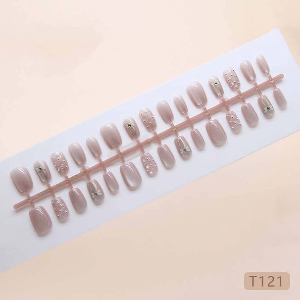 Faux ongles faits à la main, ongles préfabriqués avec nœud en diamant, losange, haricot argenté, œil de chat, pâte de haricot douce, diamant rose, ongles portables_voghion.com