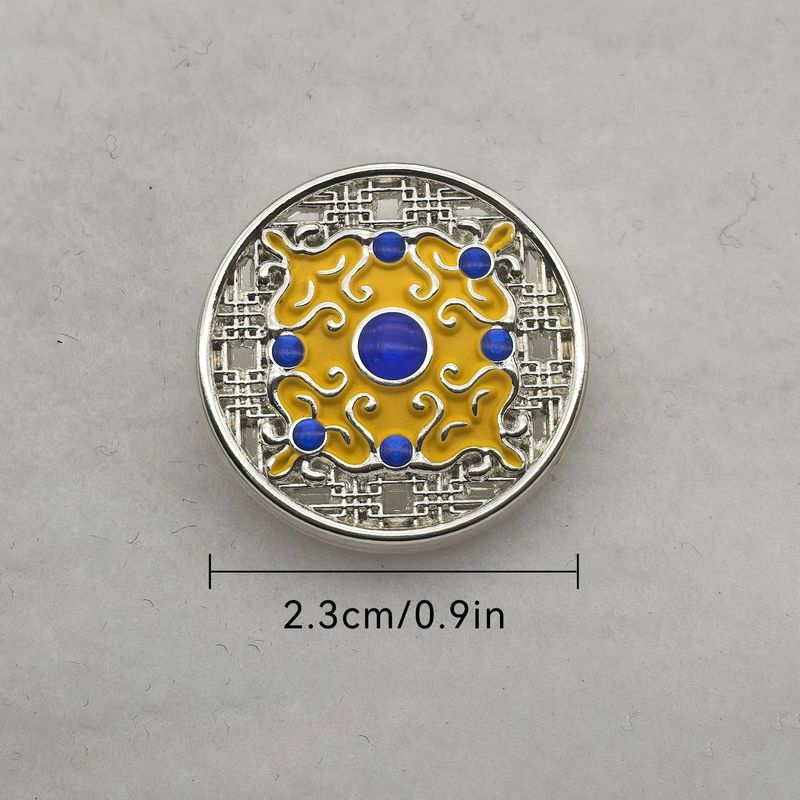 6-10pcs 1.8cm/2.3cm Clothing Metal Buttons Bright Sier Uitable For Shirts, Coats, Pants._voghion.com
