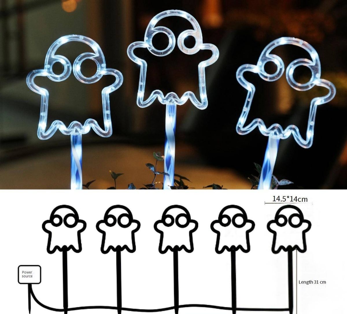 Halloween LED Suction Cup Lights - Battery & Solar Powered Spooky Decorations For Indoor/Outdoor, Window, Balcony_voghion.com
