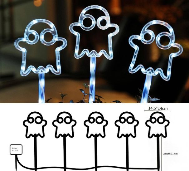 Halloween LED Suction Cup Lights - Battery & Solar Powered Spooky Decorations For Indoor/Outdoor, Window, Balcony_voghion.com