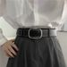 Belt For Men With Worn-out Treading Lines, Wide Korean Youth Fashion, Sier Needle Buckle, Casual Belt, Versatile Belt_voghion.com