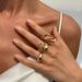 New Jewelry INS Style Light Luxury For Women Fashion Inlaid With Colorful Diamonds Irregular Hexagon Open Ring_voghion.com