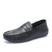 Spring New Leather Soft Sole Loafers Slip-On Casual Low Top Step-On Men's Shoes_voghion.com
