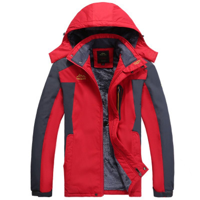 Men's hardshell jacket Men's fashion brand plus fleece thick mountaineering clothing winter coat large size waterproof windproof warm cotton coat_voghion.com