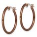 Chisel Stainless Steel Polished Brown IP-plated 26mm Diameter 2mm Hoop Earrings_voghion.com