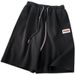 Herrenbekleidung Pyjamahose Ice Silk Shorts Herren Sommermode Marke Einfarbig All Match Sport Knielange Hose Stil Lose Freizeithose_voghion.com