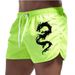 Men's Quick-Dry Polyester Beach Shorts With Dragon Print - Lightweight, Breathable Stylish For Summer Sports & Casual Wear (Multiple Colors & )_voghion.com
