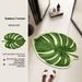 Fast-Absorbing Diatomite Bath Mat - Non-Slip Green Leaf Design For Bathroom & Entryway_voghion.com