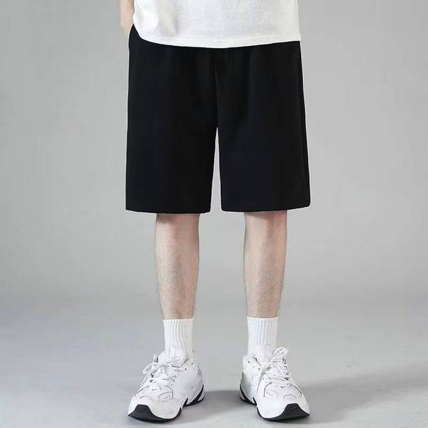 Férfi ruházat Rövidnadrágok Férfi nyári vékony, laza, nagy méretű, hétköznapi strandnadrág Rugalmas futó fitnesz sportnadrág_voghion.com