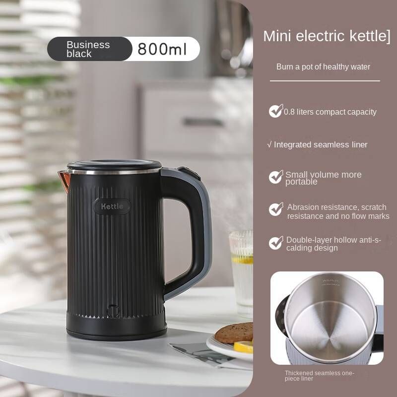 Huaxing 0.8L Capacity Business Portable Kettle With 304 Inner Liner And Double-layer Vacuum Insulation And Anti-scalding Inner Lid YW-08_voghion.com