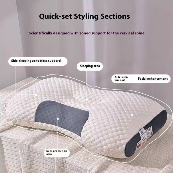 Adjustable Polyester Fiber Pillow With Knit Cover - Breathable & Lightweight (5-10cm Height, 700-1000g, Rectangle Shape, Machine Washable)_voghion.com